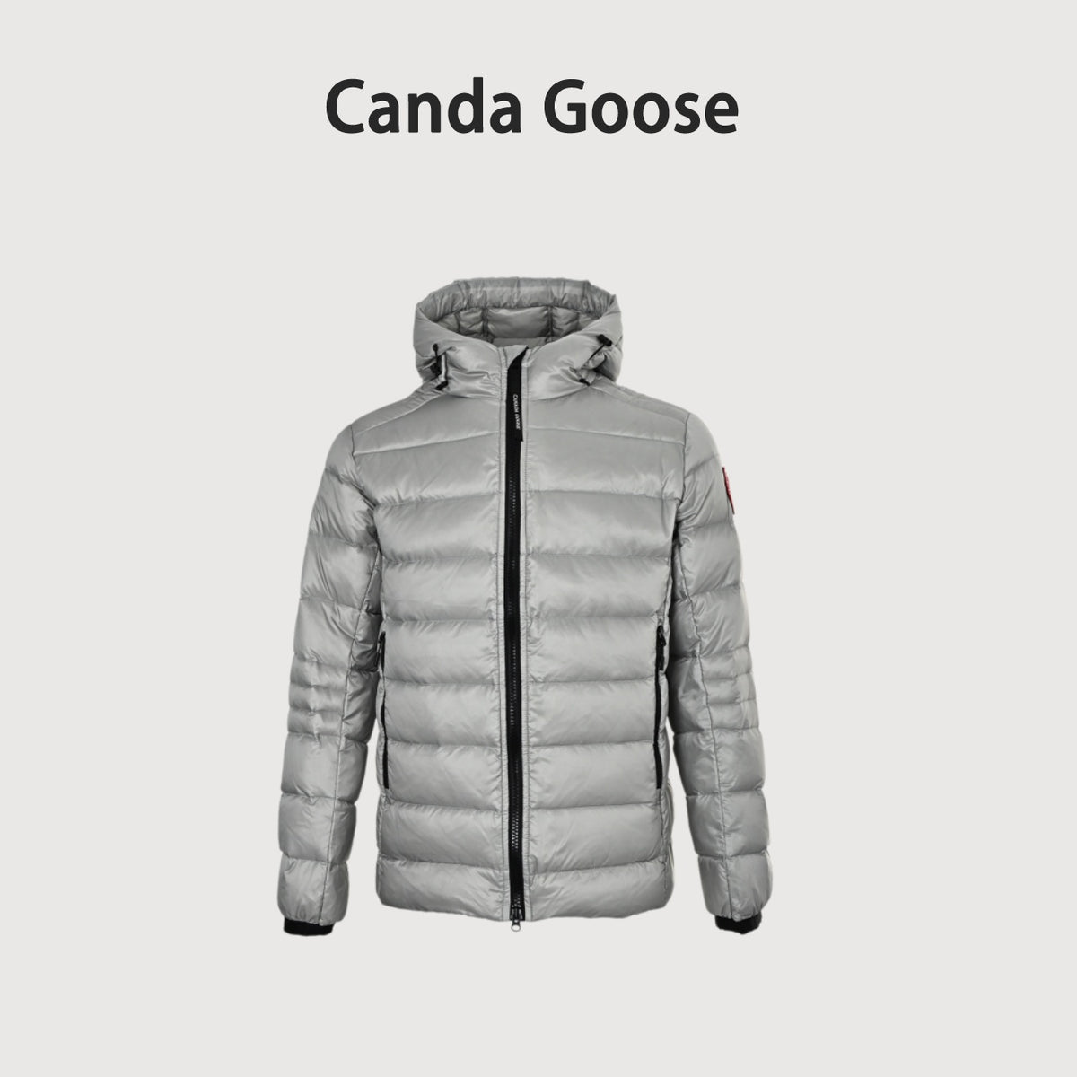 Canada Goose Lightweight Quilted Hooded Down Jacket in Grey