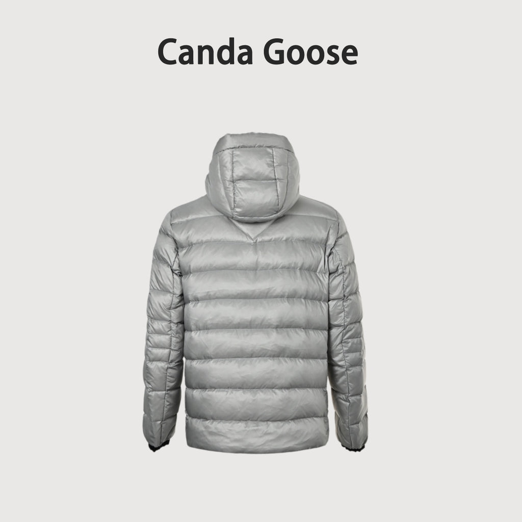 Canada Goose Lightweight Quilted Hooded Down Jacket in Grey