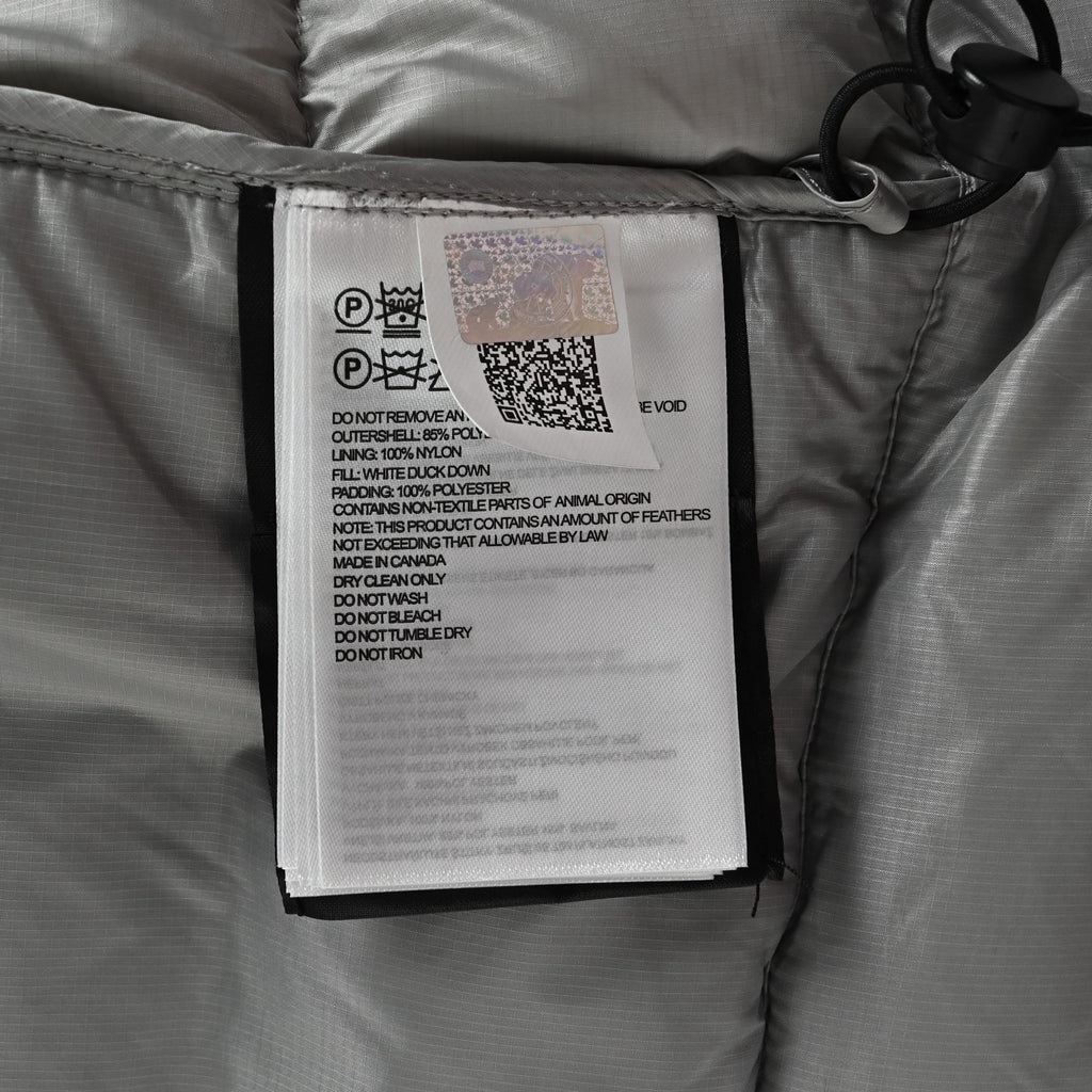 Canada Goose Lightweight Quilted Hooded Down Jacket in Grey