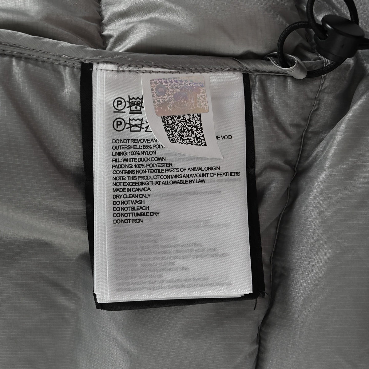 Canada Goose Lightweight Quilted Hooded Down Jacket in Grey