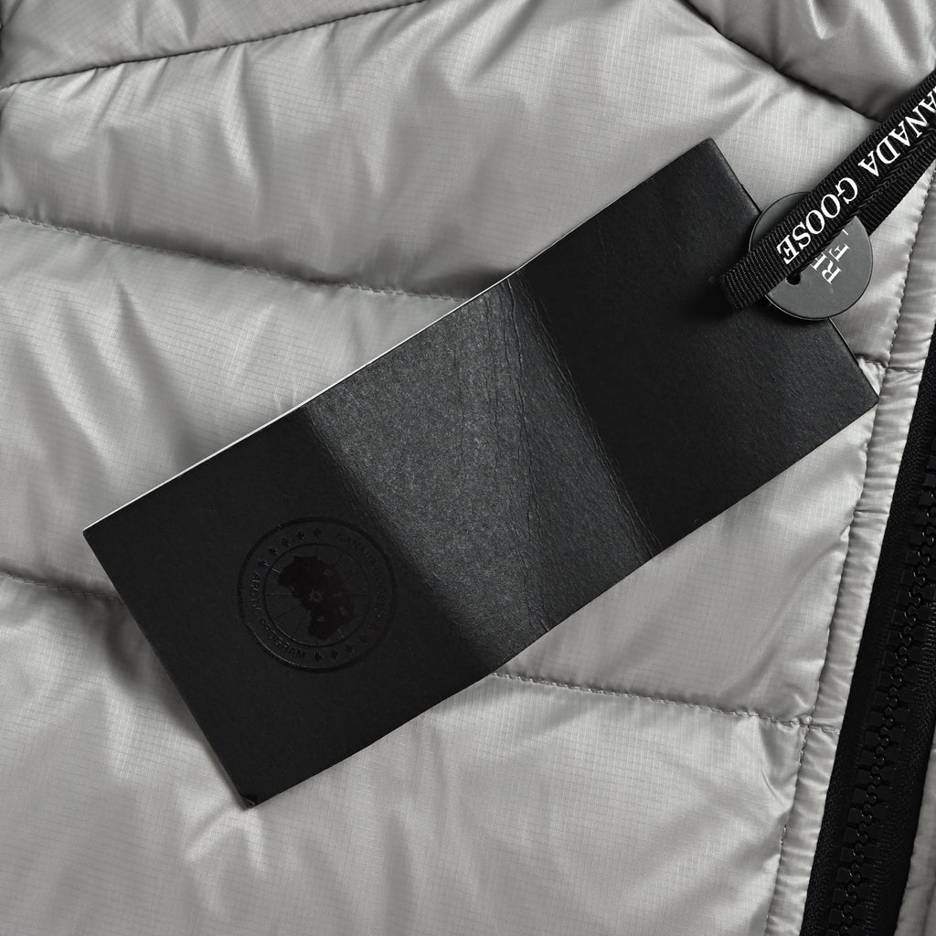 Canada Goose Lightweight Quilted Hooded Down Jacket in Grey