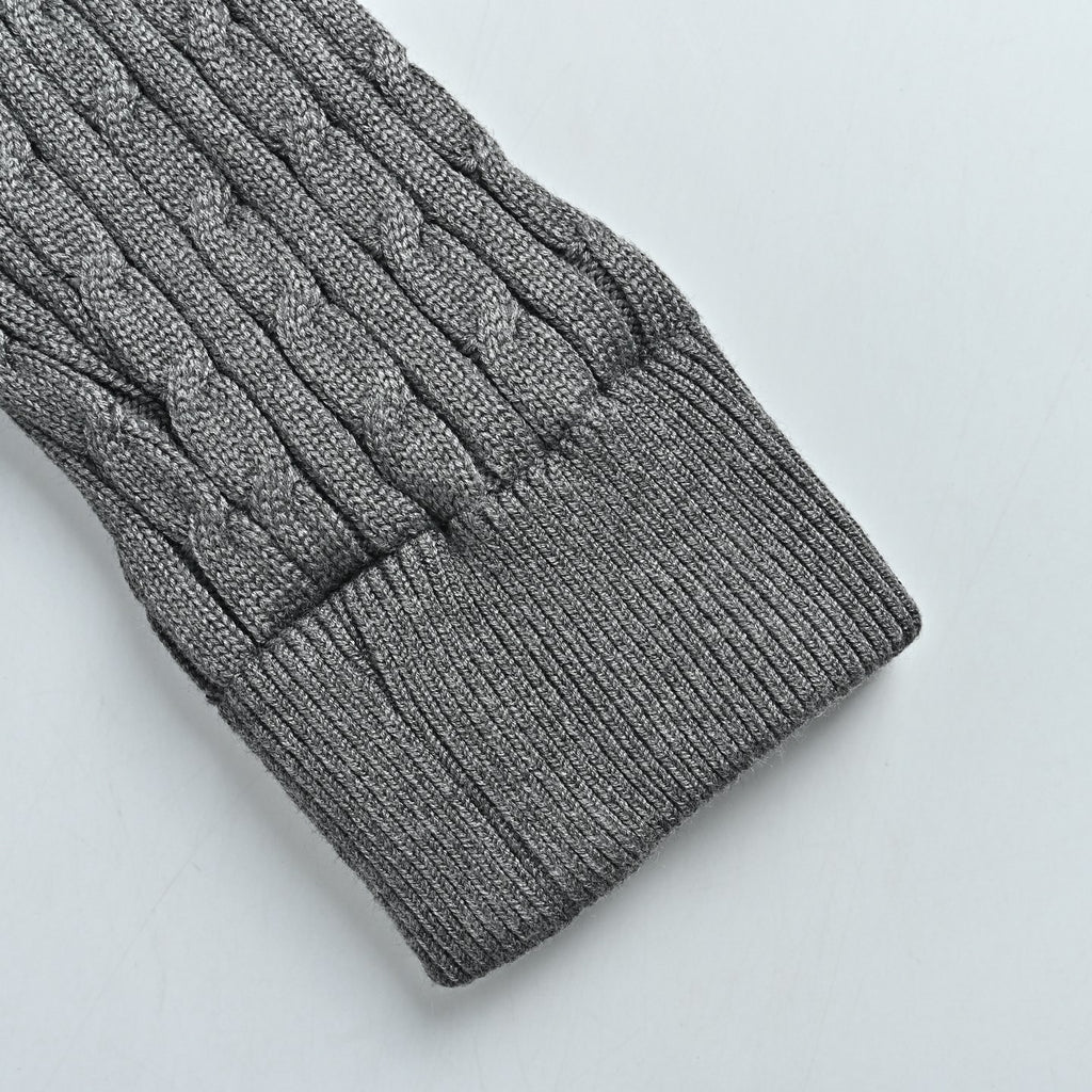 Moncler Double-Stripe Knit and Down Hybrid Jacket in Grey