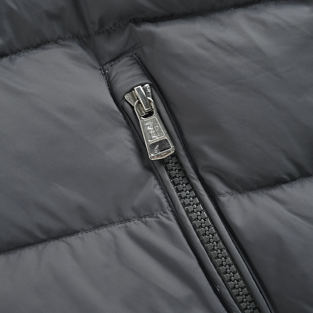 Moncler Double-Stripe Knit and Down Hybrid Jacket in Grey