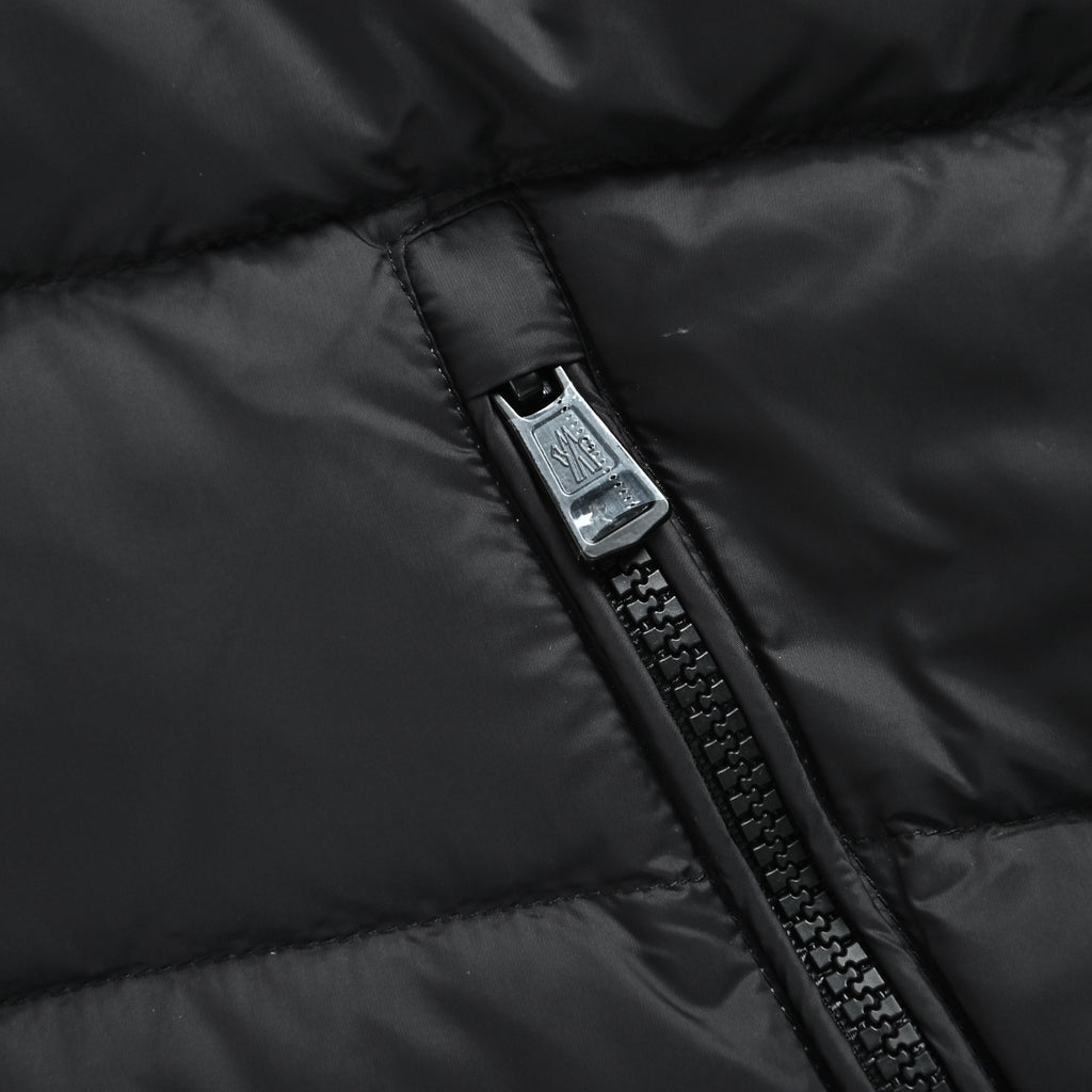Moncler Double-Stripe Knit and Down Hybrid Jacket in Black