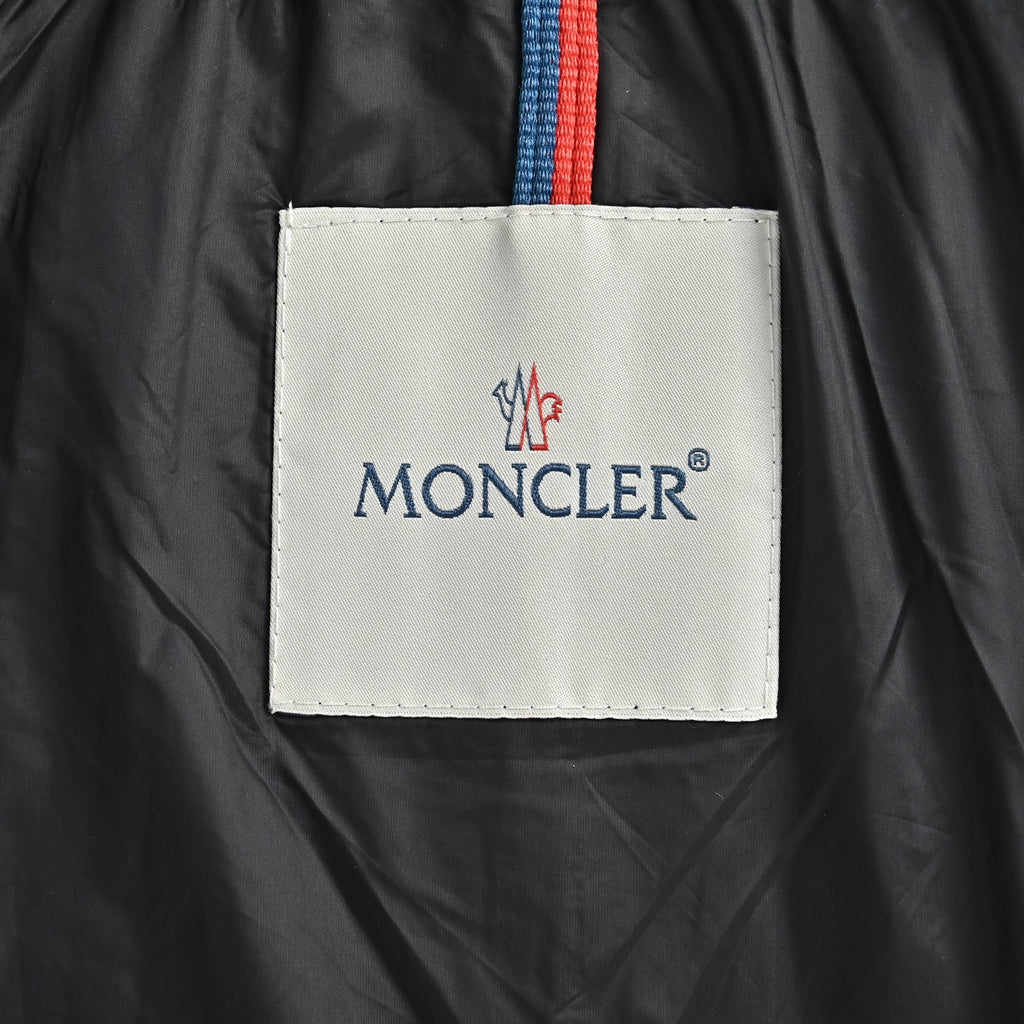 Moncler Double-Stripe Knit and Down Hybrid Jacket in Black