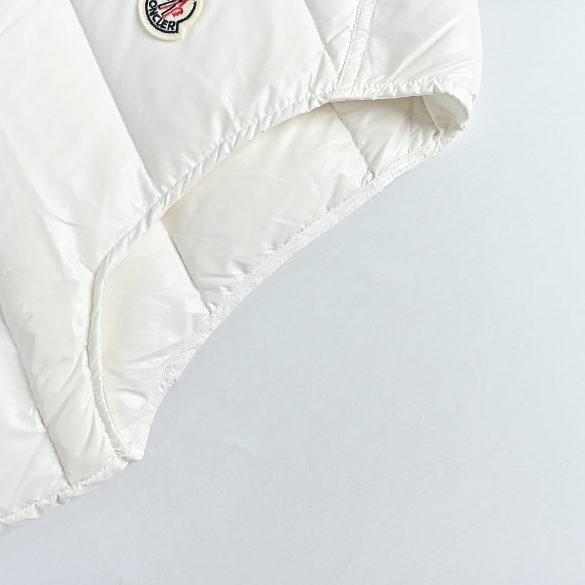 Moncler Classic Hooded Quilted Puffer Vest in White