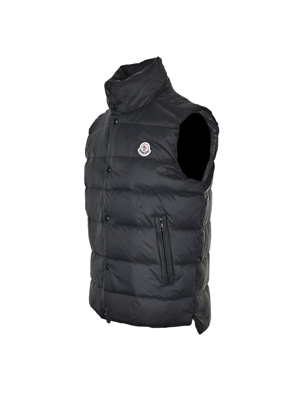 Moncler Classic Stand-Collar Down Vest in Black