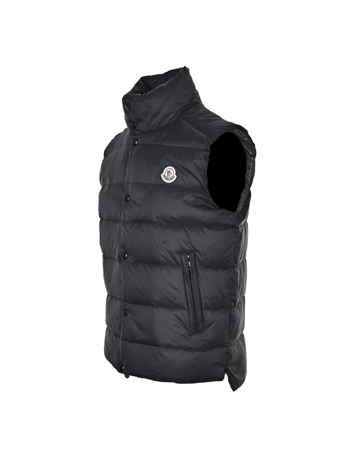 Moncler Classic Stand-Collar Down Vest in Black