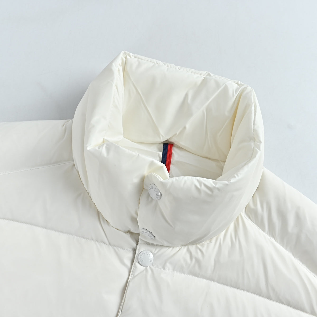 Moncler Classic Stand-Collar Down Vest in White