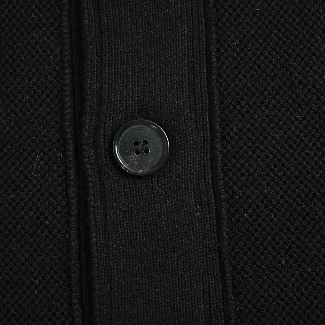 Thom Browne Black Four-Bar Jacket with Contrast Collar