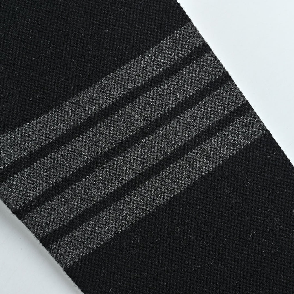 Thom Browne Black Four-Bar Jacket with Contrast Collar