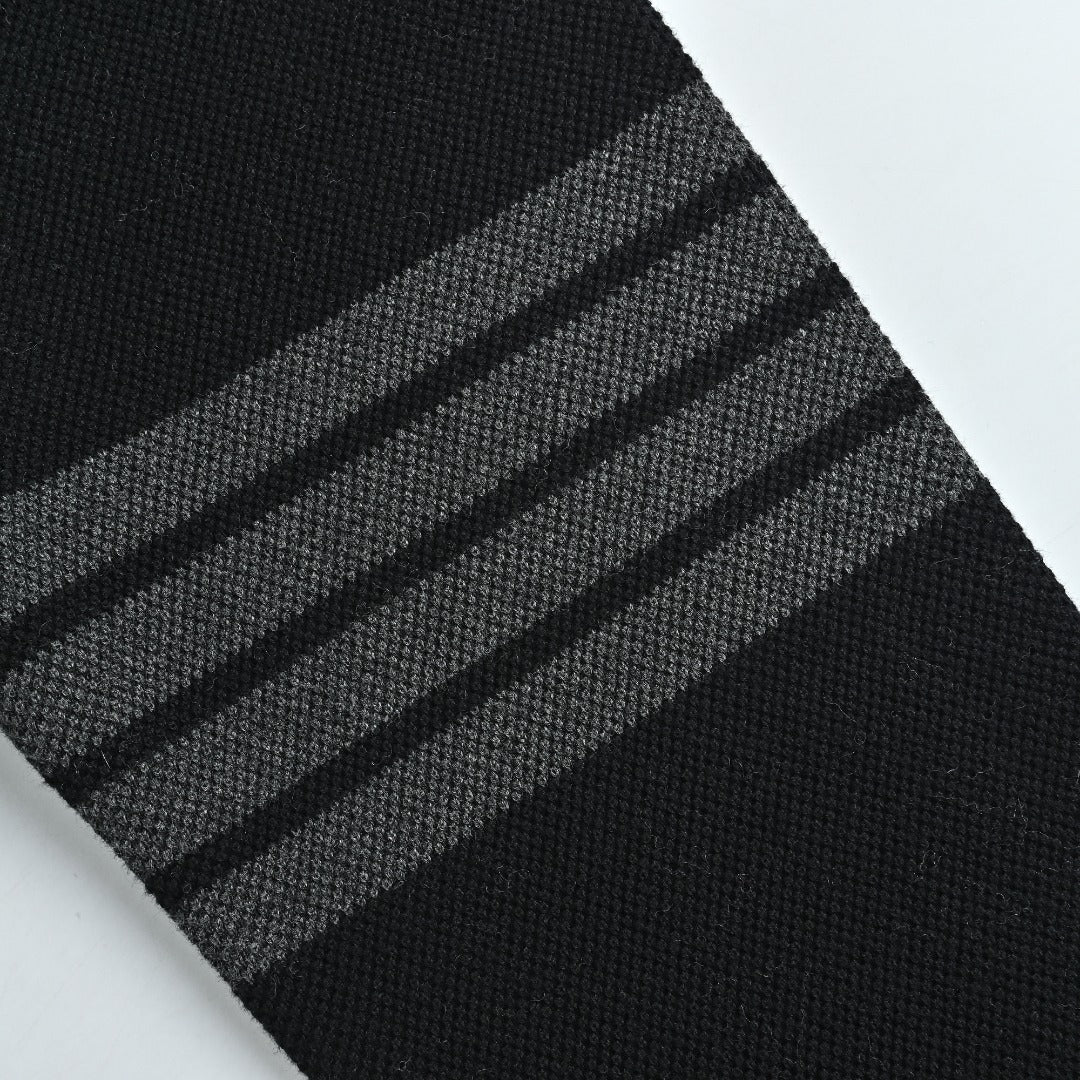 Thom Browne Black Four-Bar Jacket with Contrast Collar