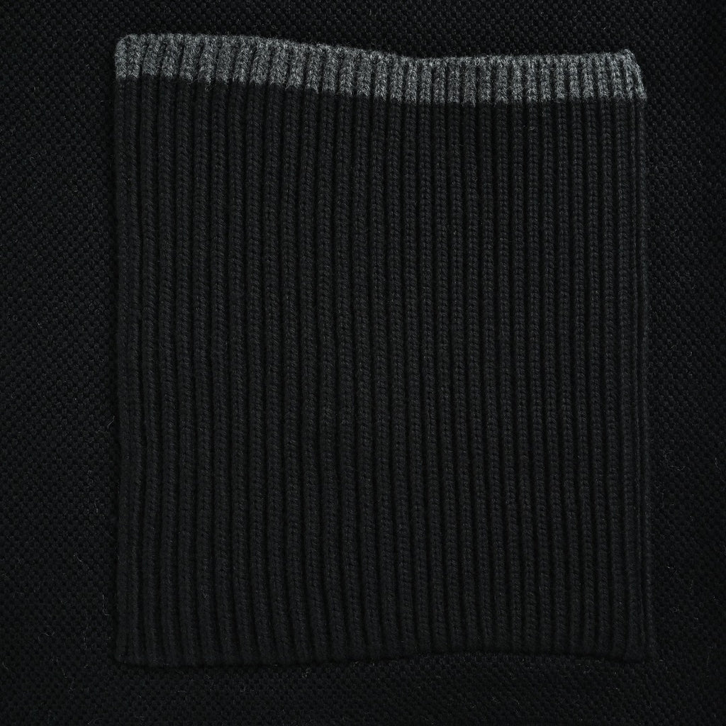 Thom Browne Black Four-Bar Jacket with Contrast Collar