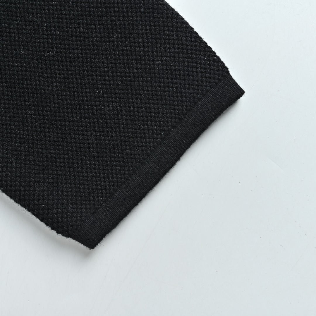 Thom Browne Black Four-Bar Jacket with Contrast Collar