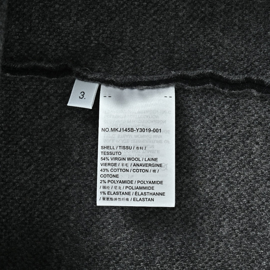 Thom Browne Black Four-Bar Jacket with Contrast Collar