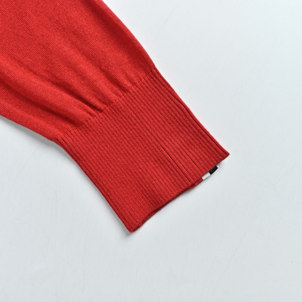 Thom Browne Red Four-Bar Fine Wool Crewneck Sweater
