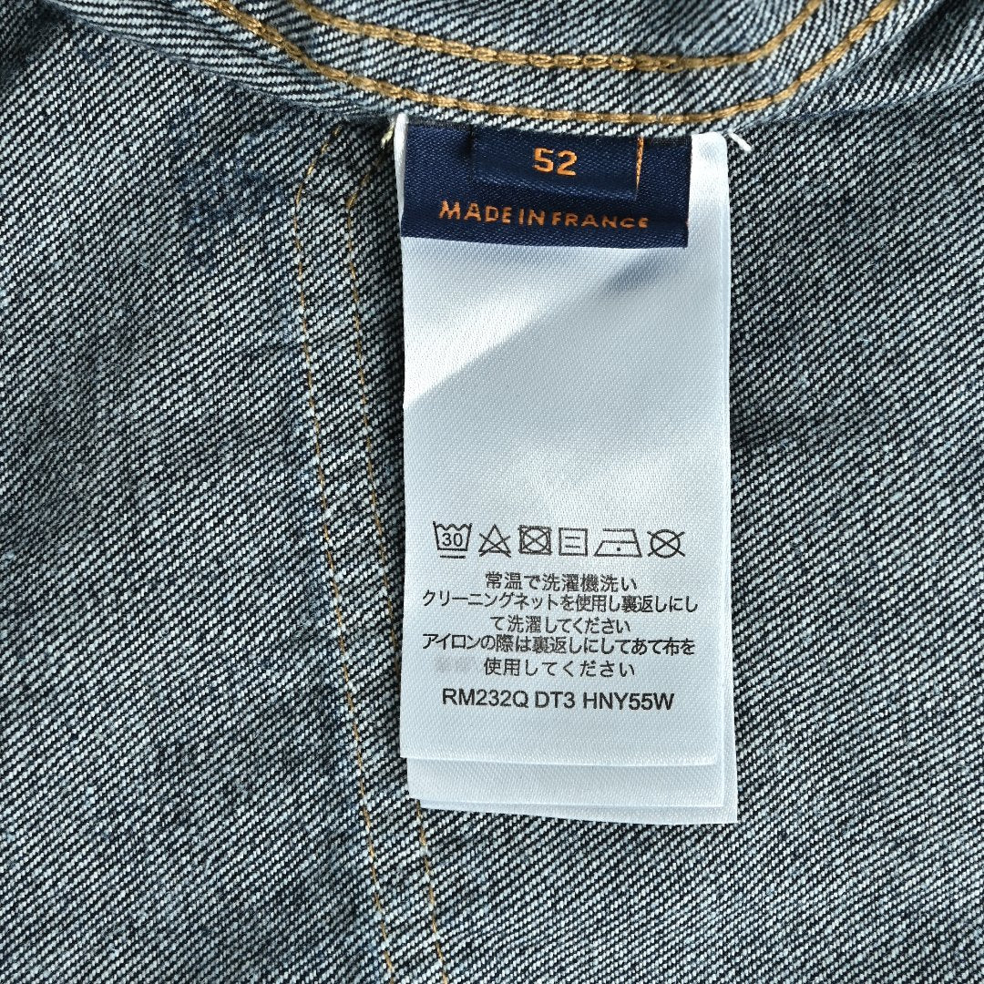 Louis Vuitton Monogram Denim Workwear Zip Jacket in Dark Indigo