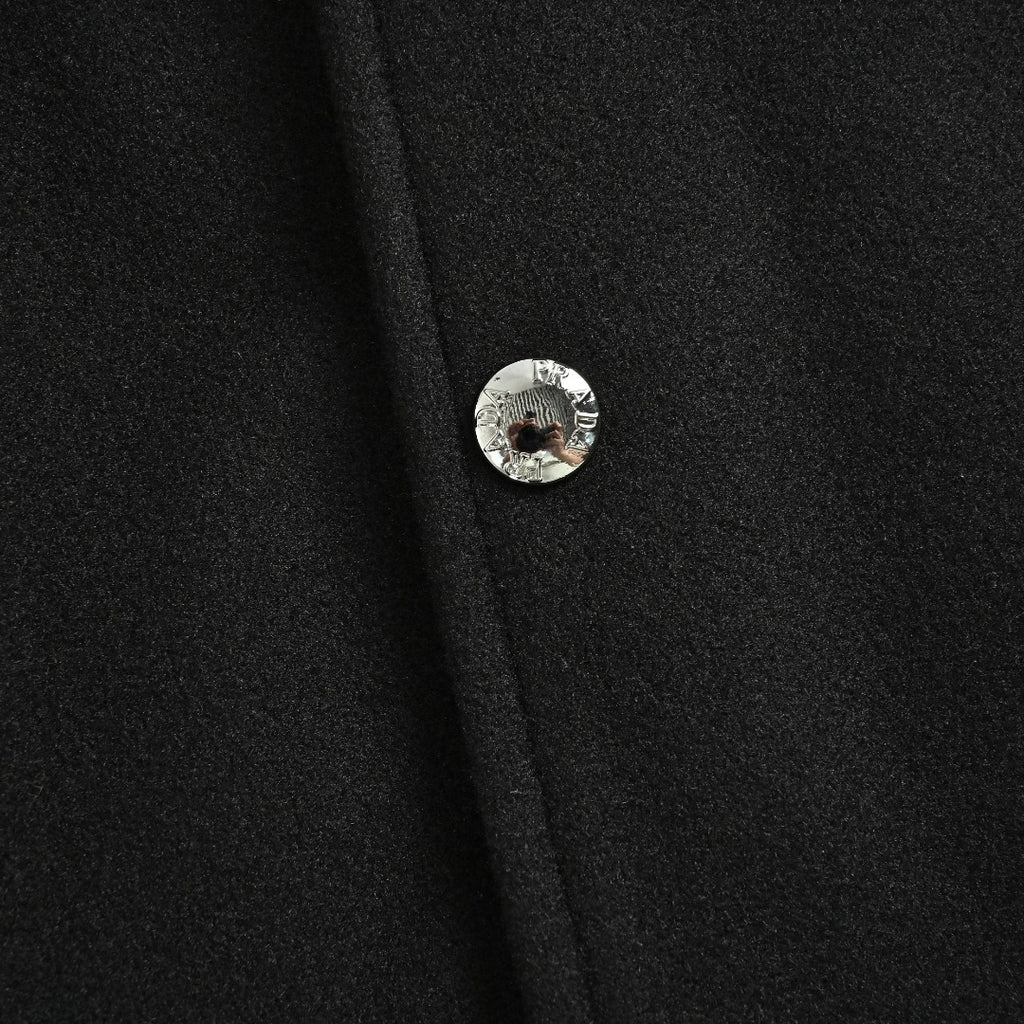 Prada Black Varsity Jacket with Logo Chest Pocket