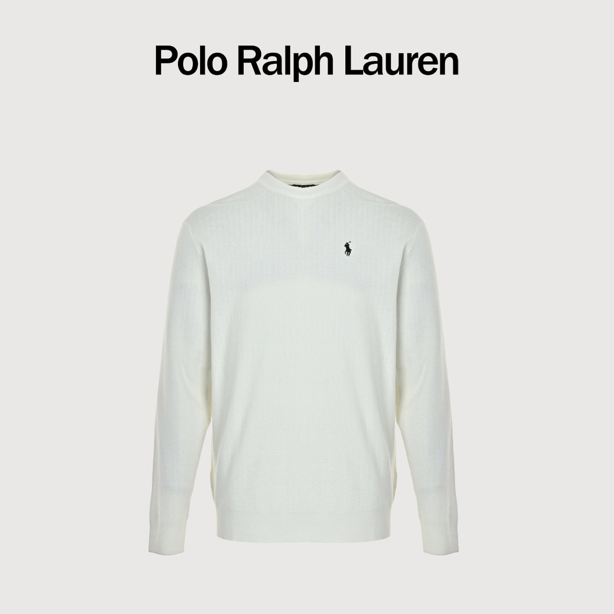 Ralph Lauren Unisex Embroidered Pony Crewneck Sweater | Ivory
