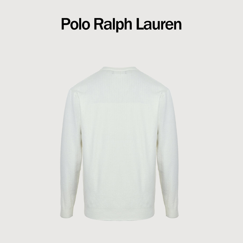 Ralph Lauren Unisex Embroidered Pony Crewneck Sweater | Ivory
