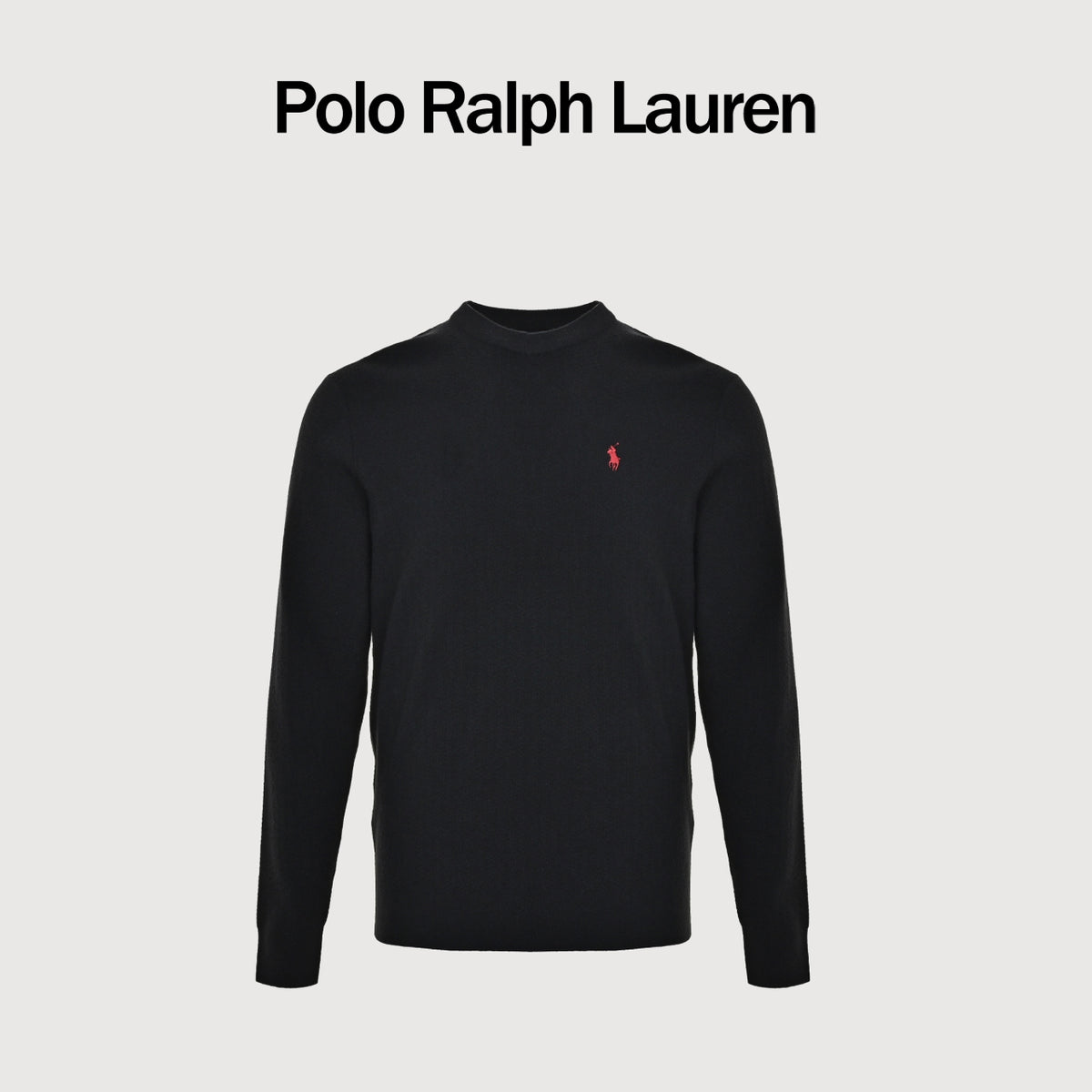 Ralph Lauren Unisex Embroidered Pony Crewneck Sweater | Black