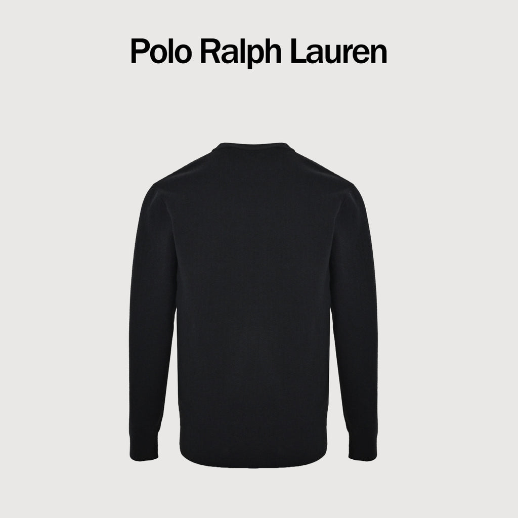 Ralph Lauren Unisex Embroidered Pony Crewneck Sweater | Black