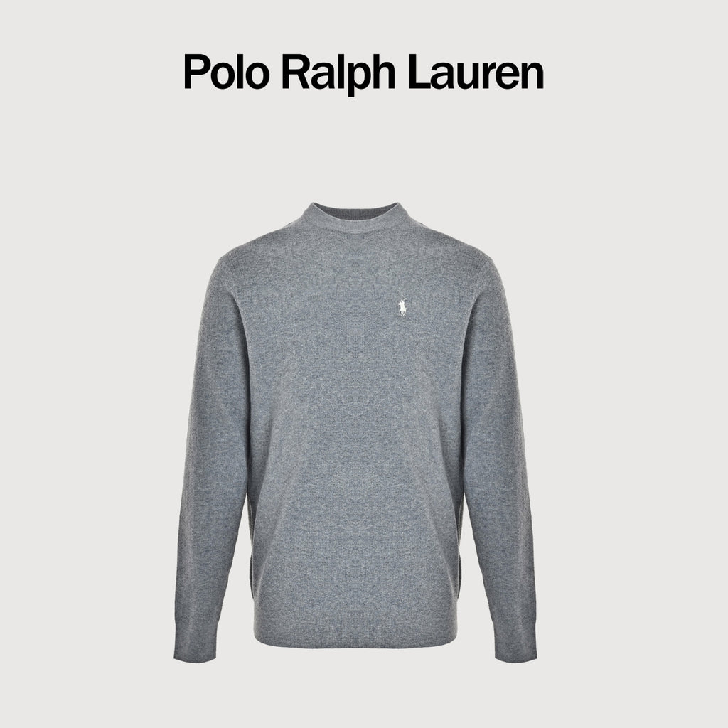 Ralph Lauren Unisex Embroidered Pony Crewneck Sweater | Grey