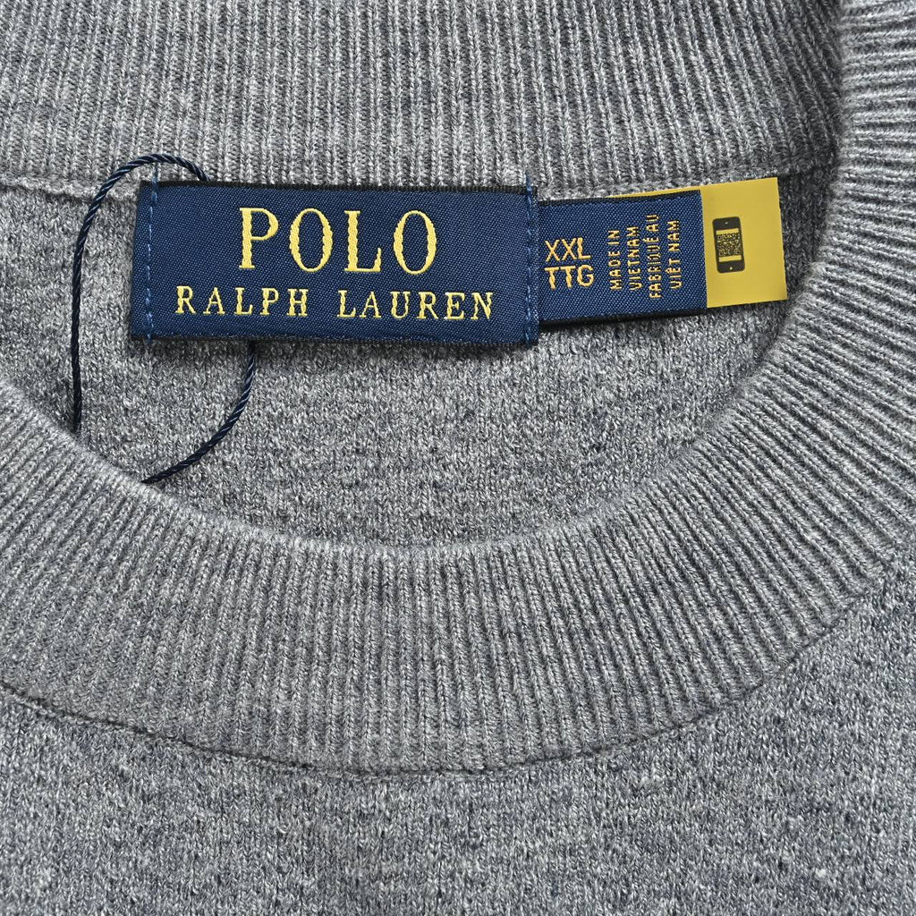 Ralph Lauren Unisex Embroidered Pony Crewneck Sweater | Grey