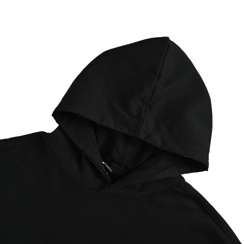 Chrome Hearts Multicolor Horseshoe Embroidered Distressed Hoodie | Black