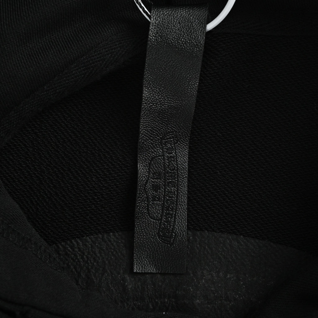 Chrome Hearts Multicolor Horseshoe Embroidered Distressed Hoodie | Black