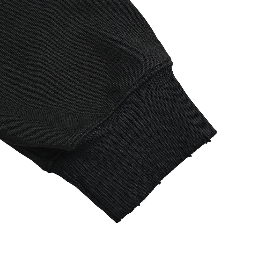 Chrome Hearts Multicolor Horseshoe Embroidered Distressed Hoodie | Black