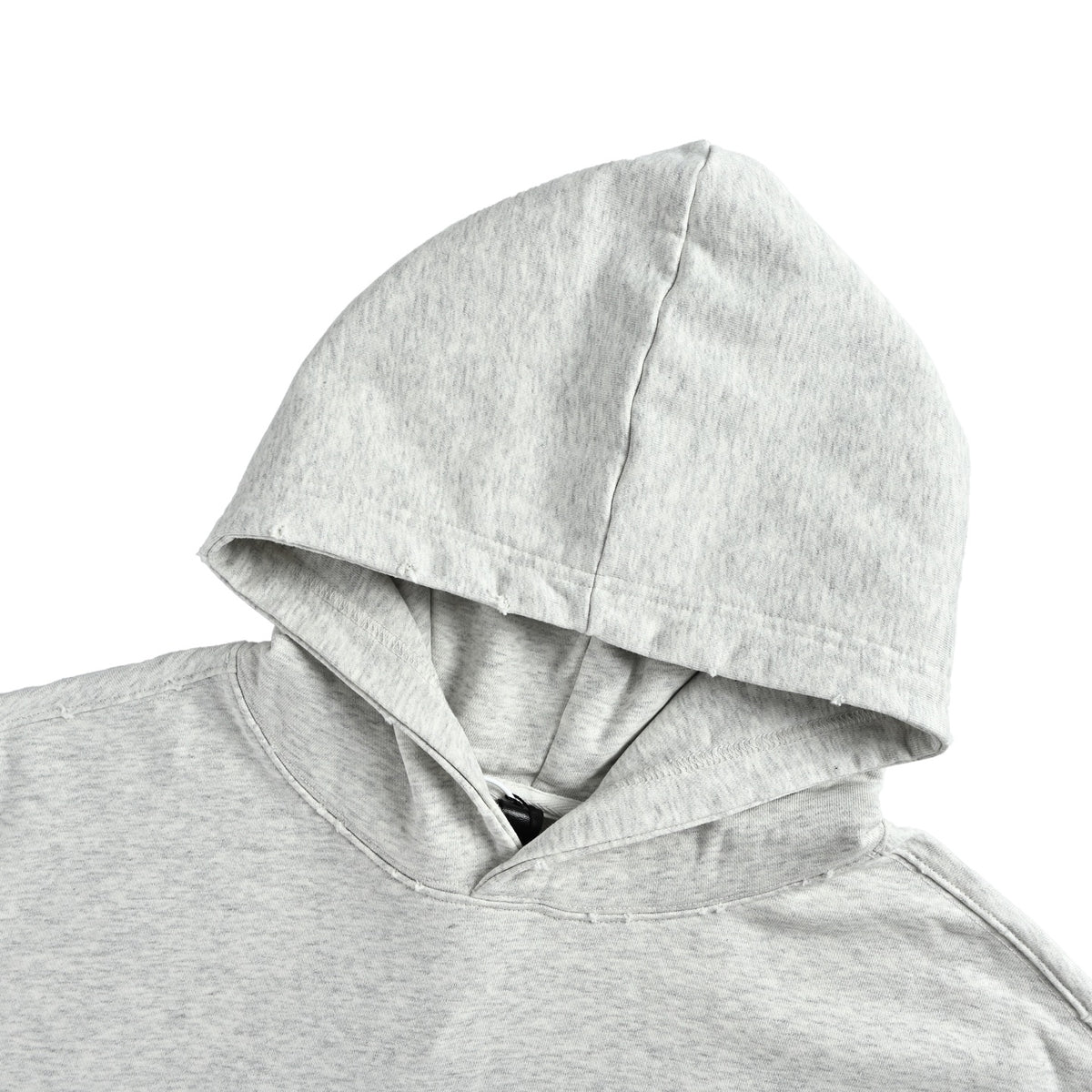Chrome Hearts Multicolor Horseshoe Embroidered Distressed Hoodie | Light Grey