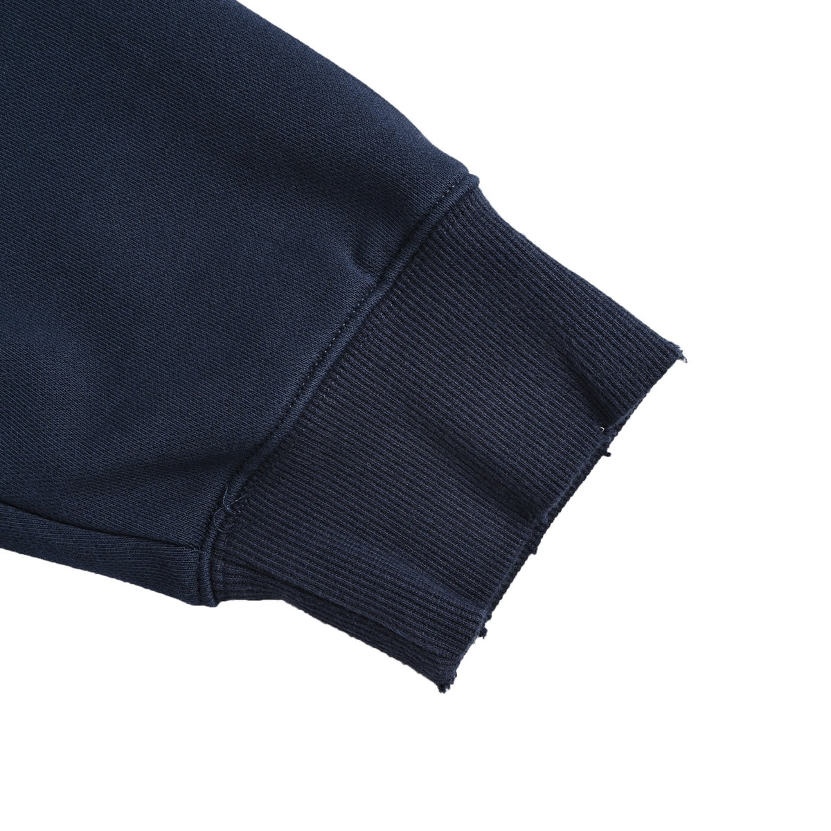 Chrome Hearts Horseshoe Logo Embroidered Distressed Hoodie | Navy