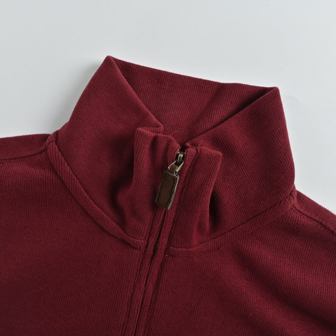 Ralph Lauren Embroidered Pony Half-Zip Sweatshirt | Burgundy