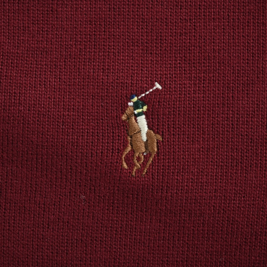Ralph Lauren Embroidered Pony Half-Zip Sweatshirt | Burgundy