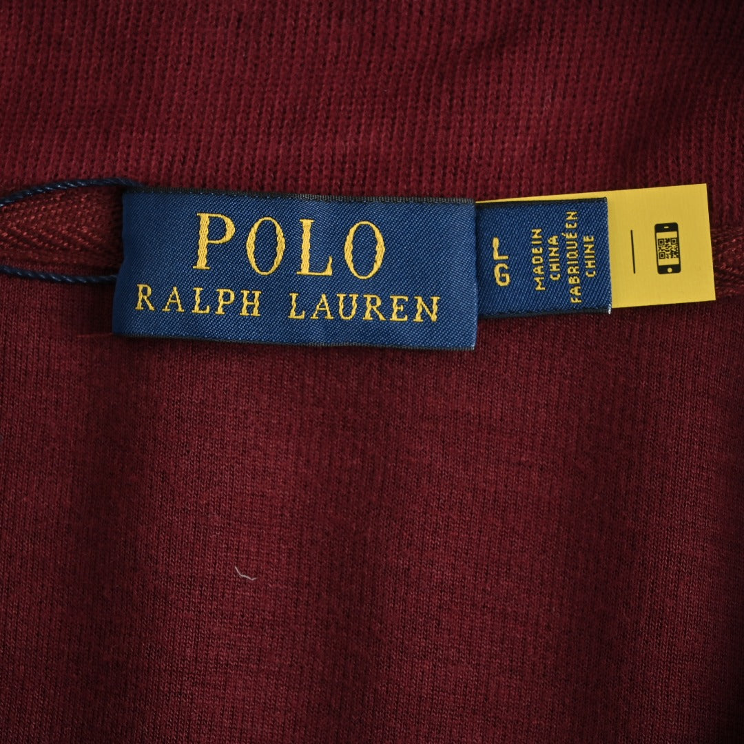 Ralph Lauren Embroidered Pony Half-Zip Sweatshirt | Burgundy