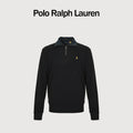 Ralph Lauren Gold Pony Embroidered Half-Zip Sweatshirt | Black