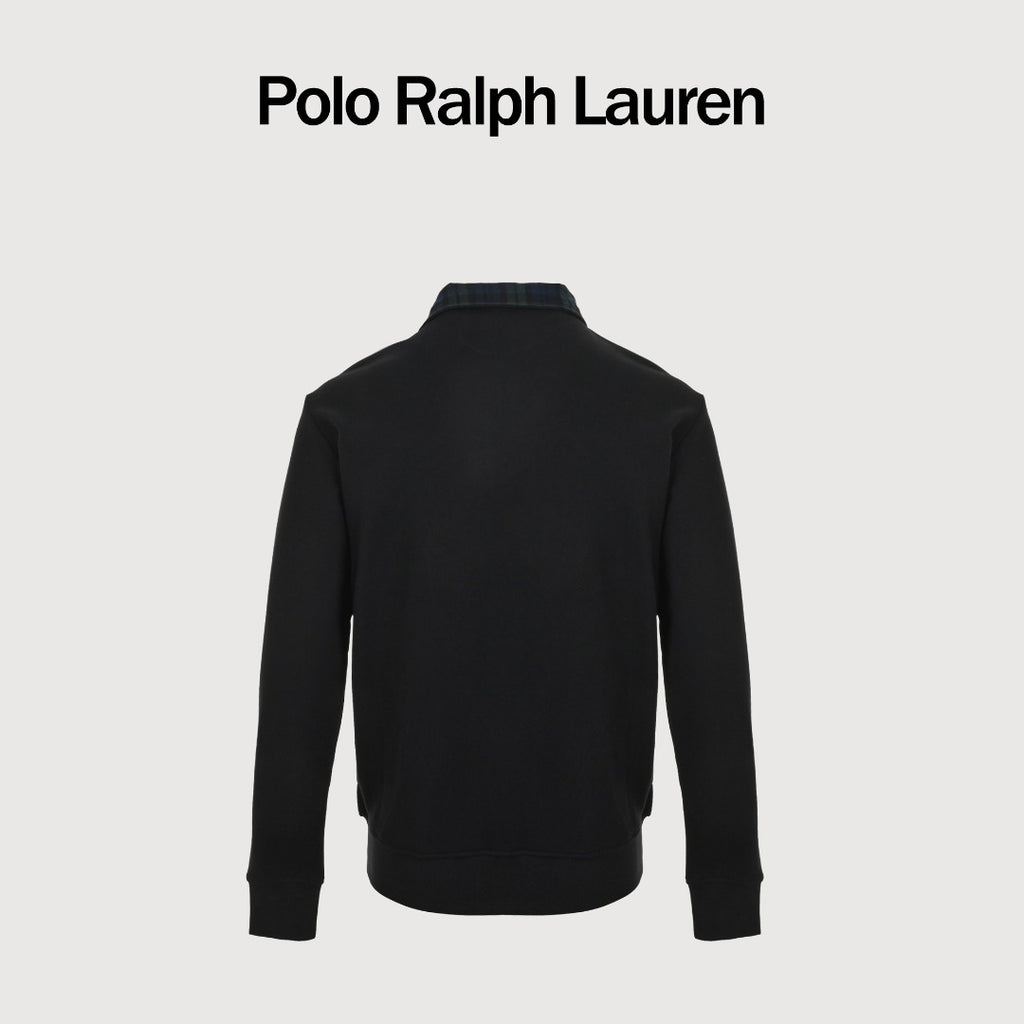 Ralph Lauren Gold Pony Embroidered Half-Zip Sweatshirt | Black