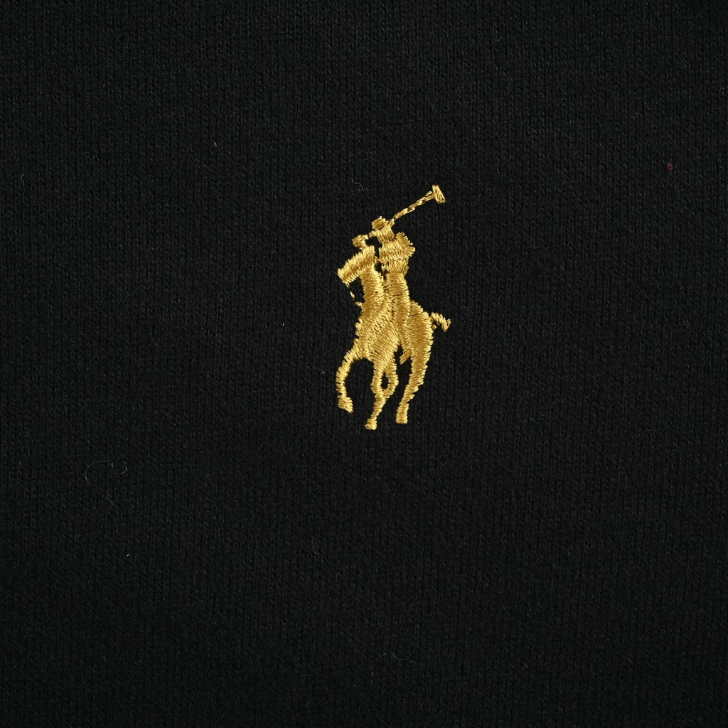 Ralph Lauren Gold Pony Embroidered Half-Zip Sweatshirt | Black