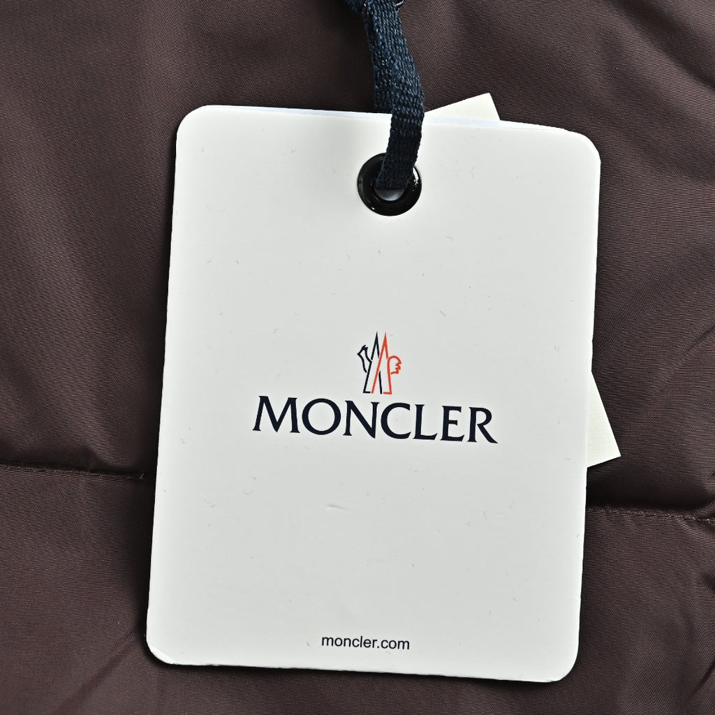 Moncler Color-Trim Knit Hybrid Down Jacket - Brown