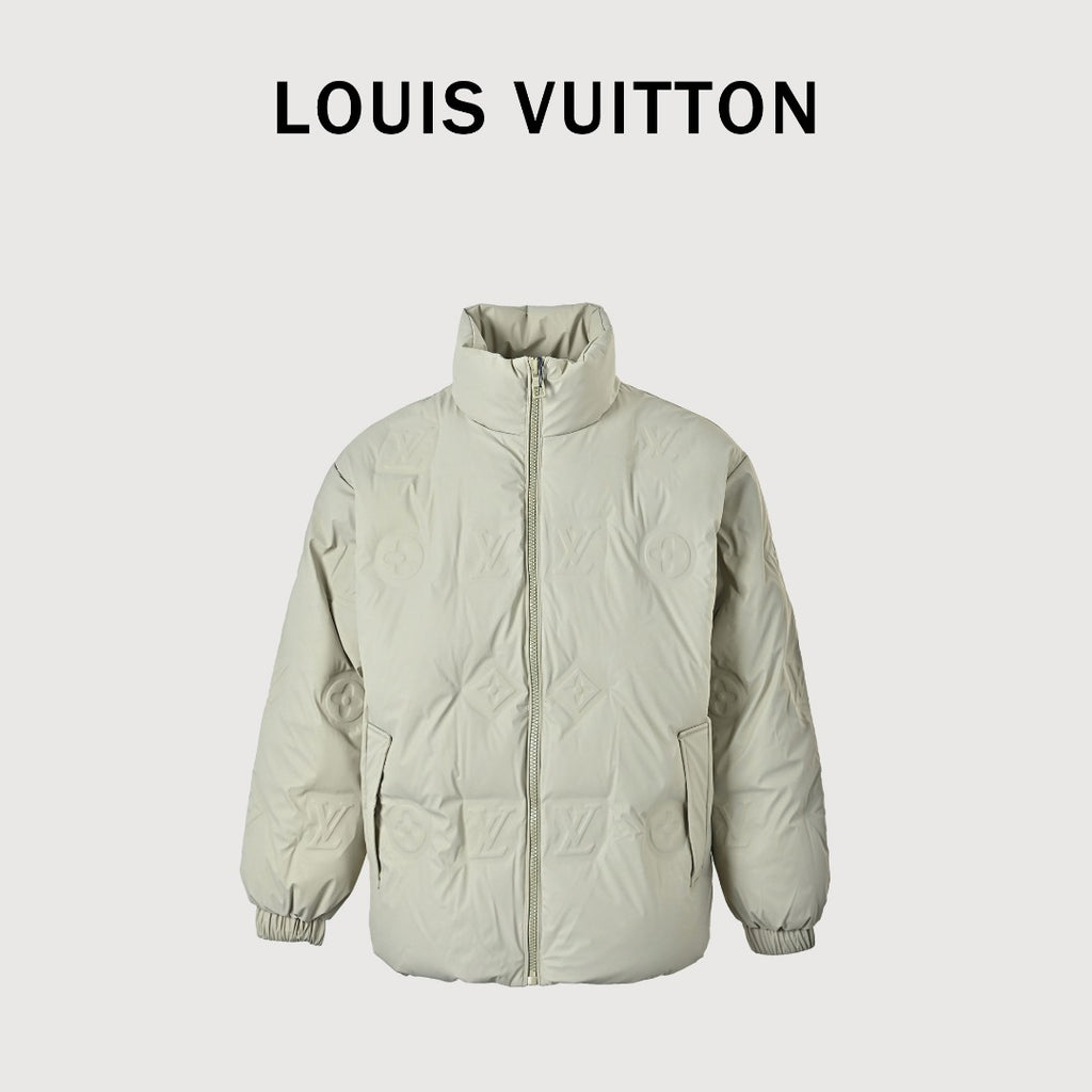 Louis Vuitton Embossed Monogram Stand-Collar Down Jacket