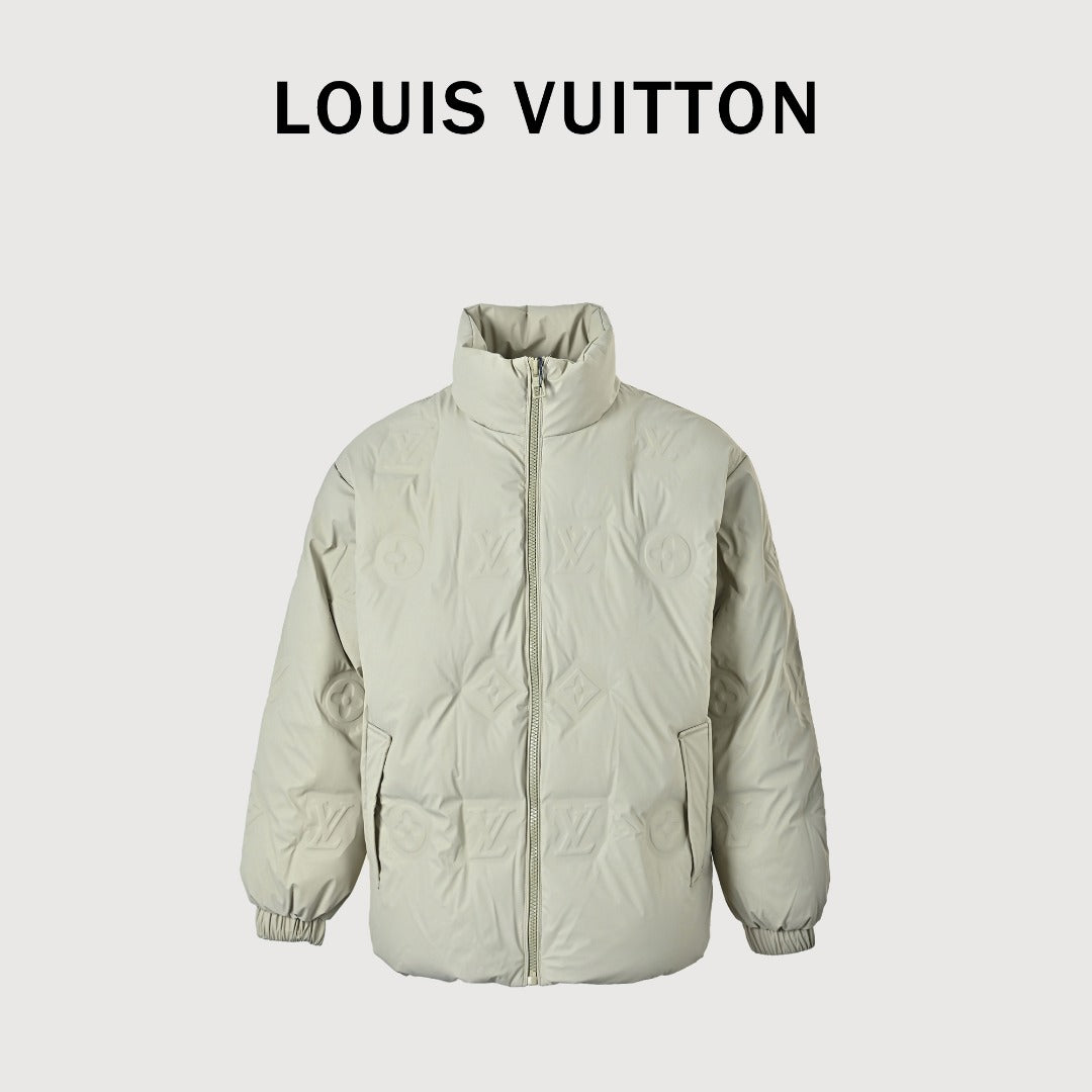 Louis Vuitton Embossed Monogram Stand-Collar Down Jacket