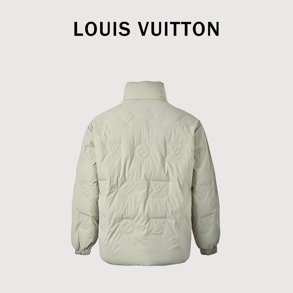 Louis Vuitton Embossed Monogram Stand-Collar Down Jacket