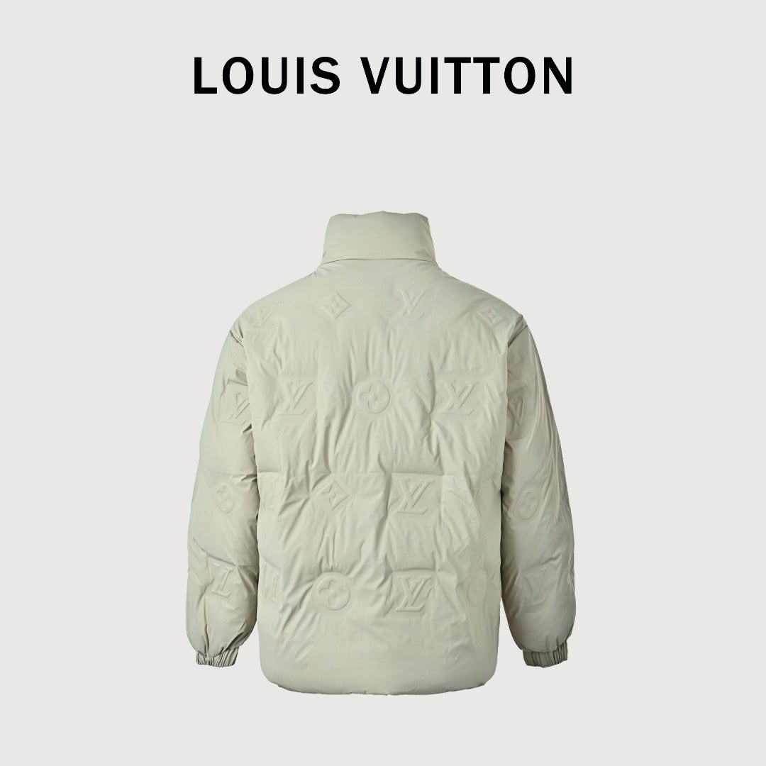 Louis Vuitton Embossed Monogram Stand-Collar Down Jacket