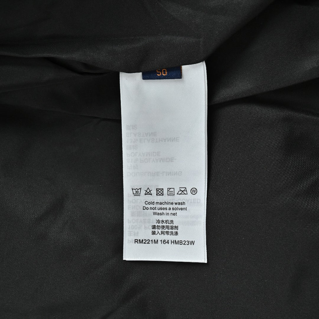 Louis Vuitton Embossed Monogram Stand-Collar Down Jacket - Black