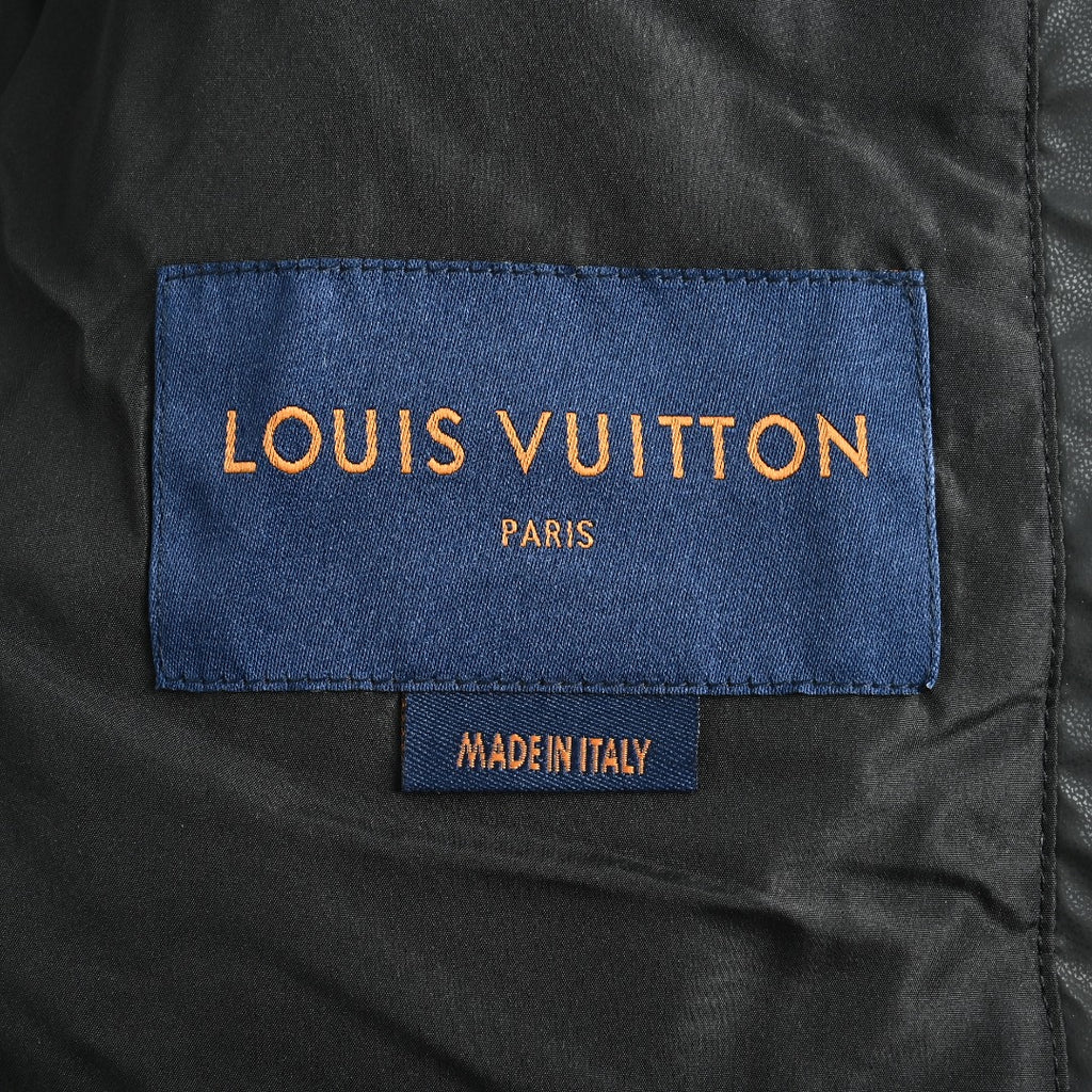 Louis Vuitton Embossed Monogram Stand-Collar Down Jacket - Black