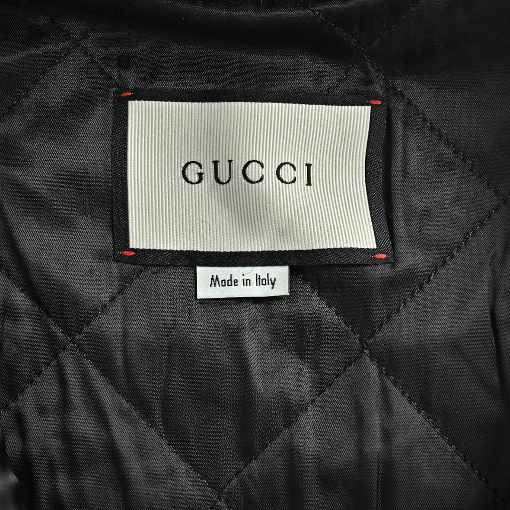 Gucci Allover GG Sherpa-Style Stand-Collar Zip Jacket - Navy and Cream