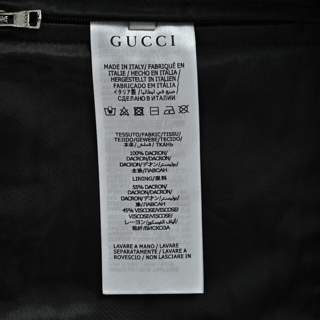 Gucci Allover GG Sherpa-Style Stand-Collar Zip Jacket - Navy and Cream