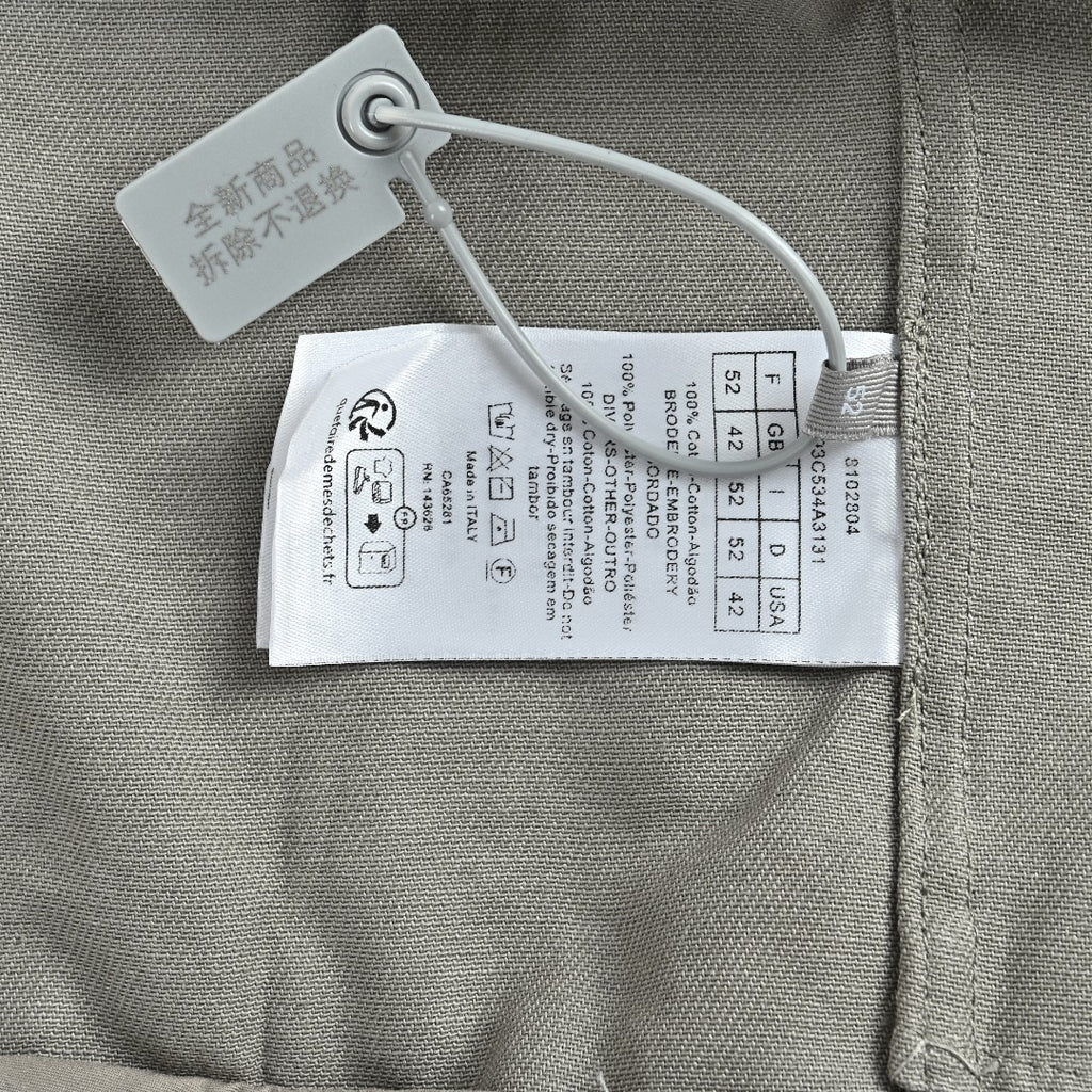 DIOR CD Embroidered Patch Gabardine Zip Jacket - Gray