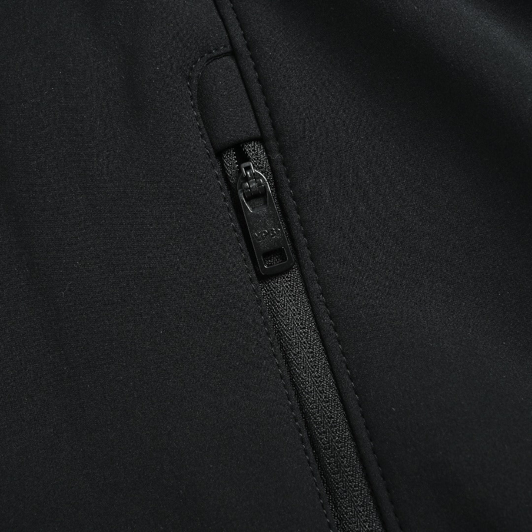 Ralph Lauren Pony Embroidered Fleece-Lined Zip Jacket - Black